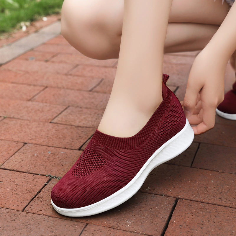 Leisure Soft Bottom Mom Shoes Slip-on Sports Large Size