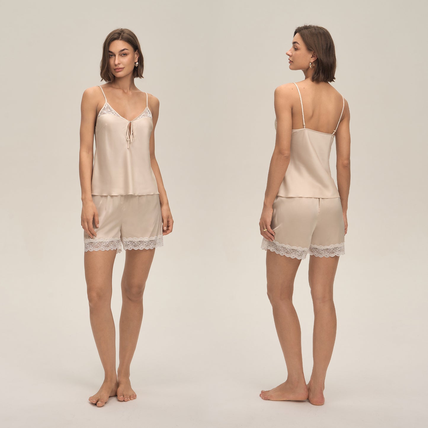 Womens Summer Camisole And Shorts Pajama Set