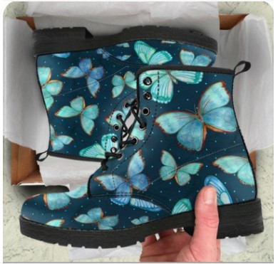 Boots Autumn And Winter Boots Skull And Flower Print Ankle Boots Women's Plus Size