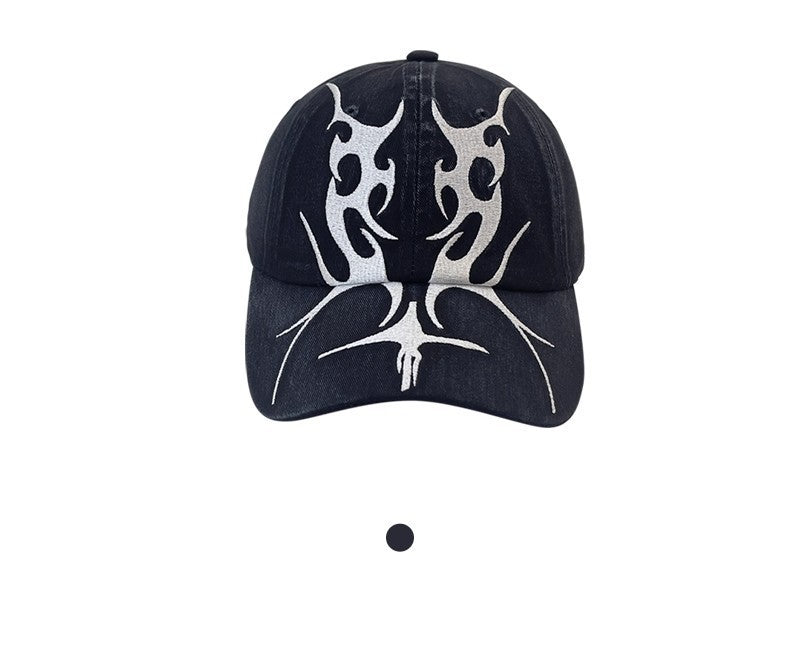 Embroidered Flame Baseball Cap Unisex Streetwear For Trendsetters Perfect For Any Look