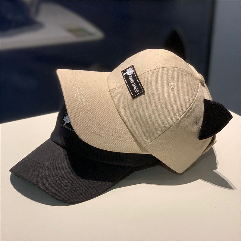 Women's Fashion Casual Cat Ear Glasses Baseball Hat
