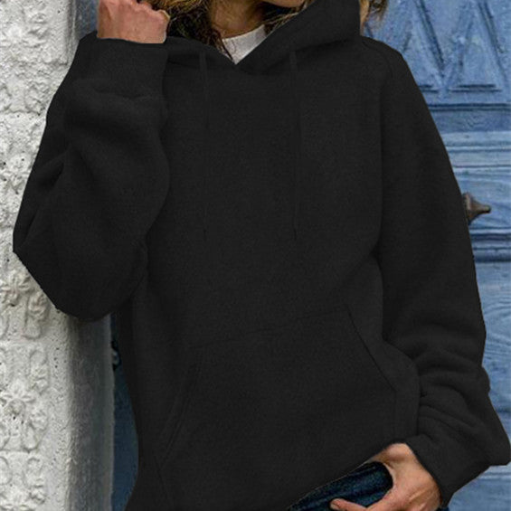 Loose Top Women's Solid Color Crew Neck Sweater