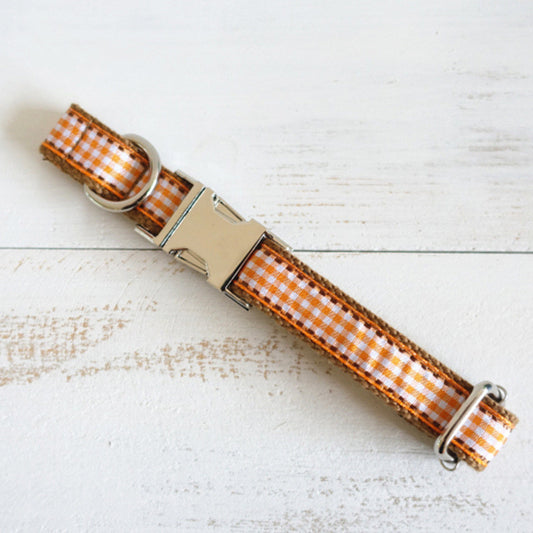 Fashion Personality Plaid Printed Pet Dog Collar