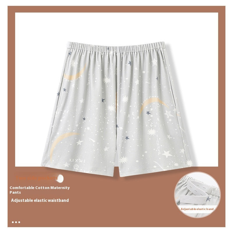 Summer New Pregnant Women Adjustable Cartoon Pajama Pants Thin