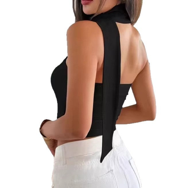 Fashionable Minimalist And Sexy Slim Fit Womens Top