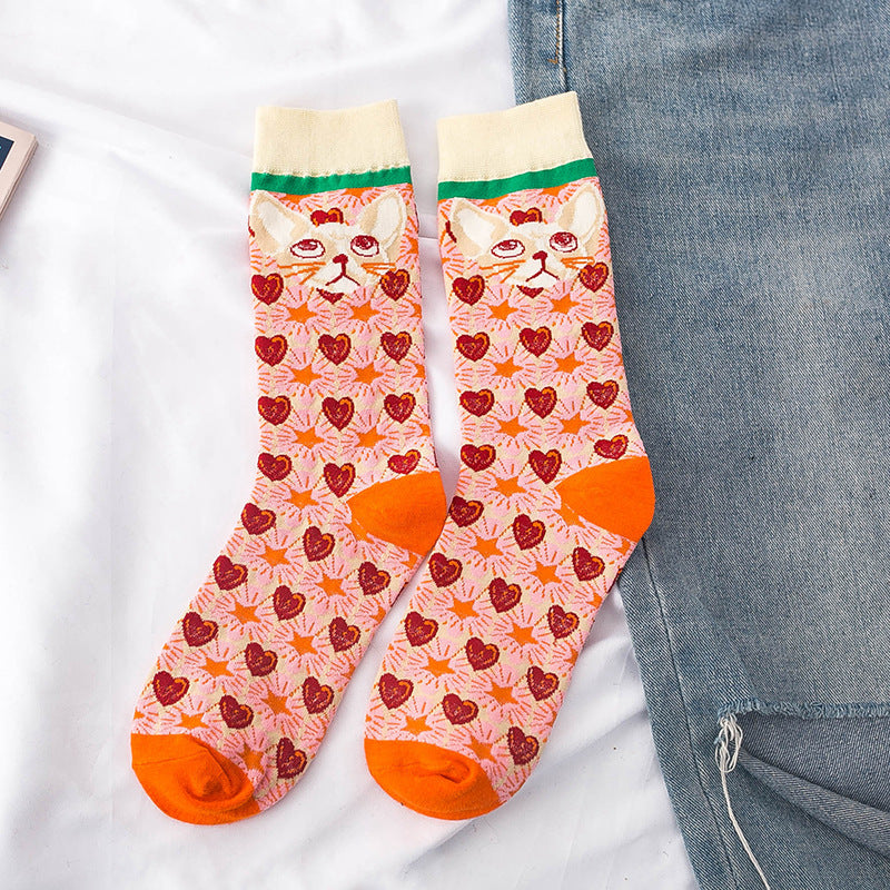 Stockings Children Personality Cotton Middle Tube