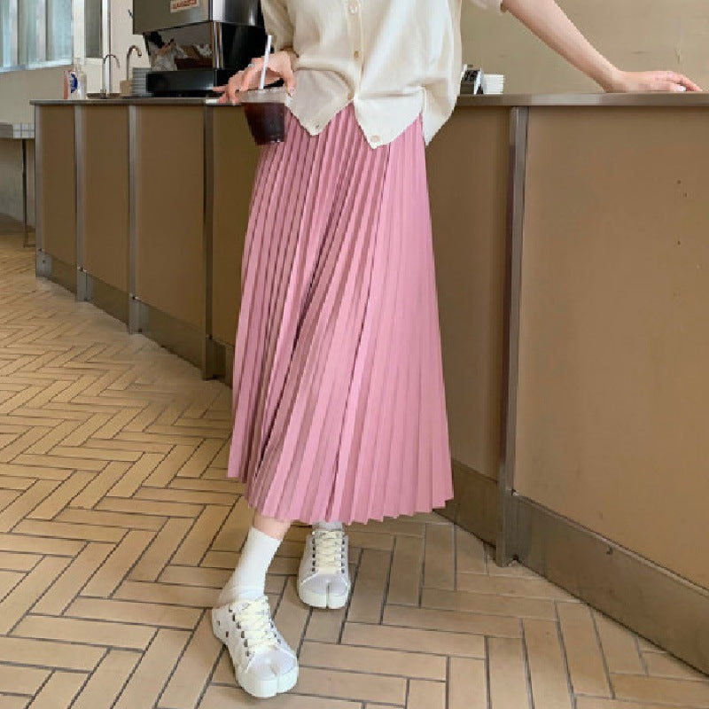 New Summer High Waist Slimming Small Mid-length Dress