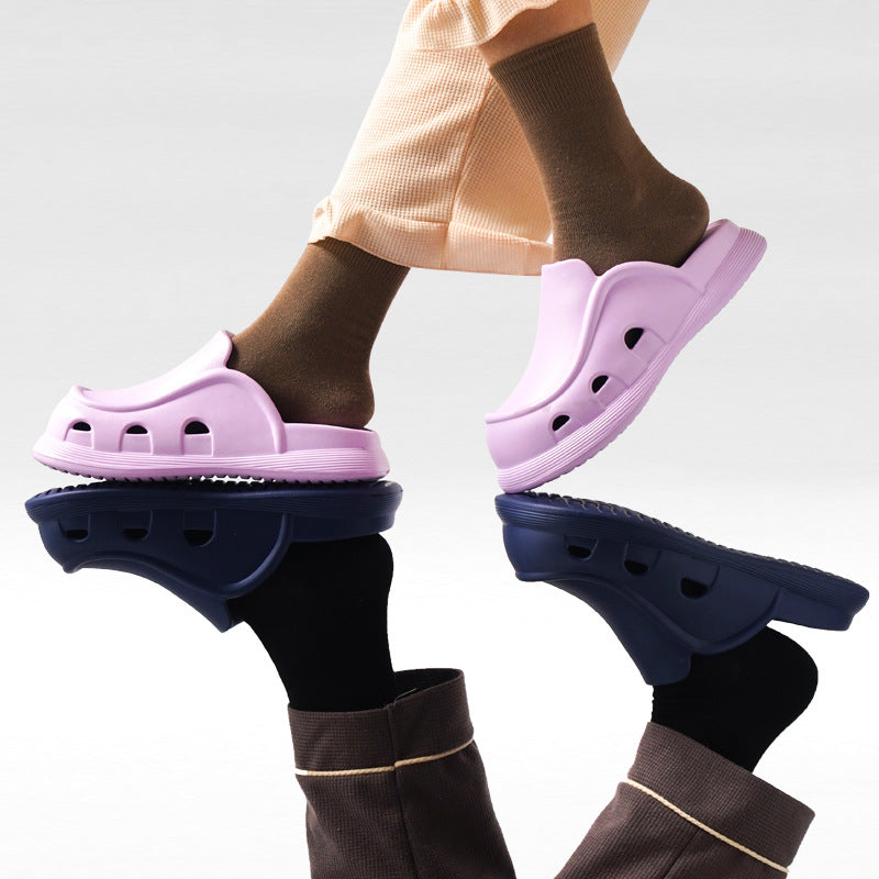 Baotou Thick Bottom Fashion Slippers Outerwear Home Shoes EVA Non-slip Casual Beach Shoes