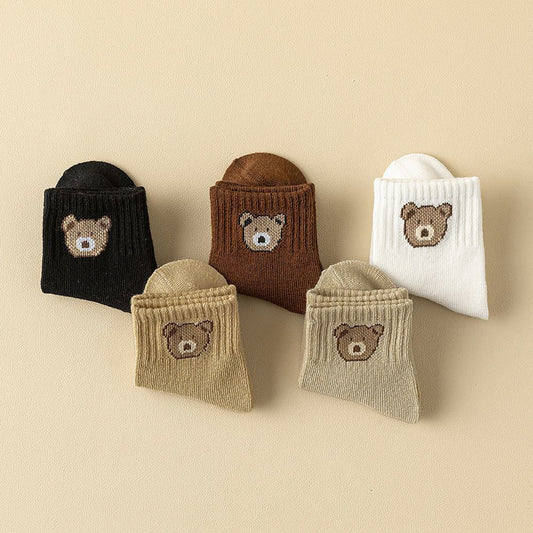 Cute Embroidered Waist High Elastic Socks