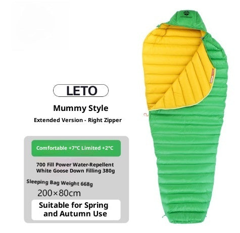 Ultralight Down Outdoor Camping Goose Down Mummy Sleeping Bag