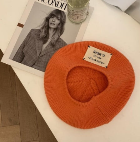Women's Autumn And Winter Knitted Beret Warm Wool  Yuppie