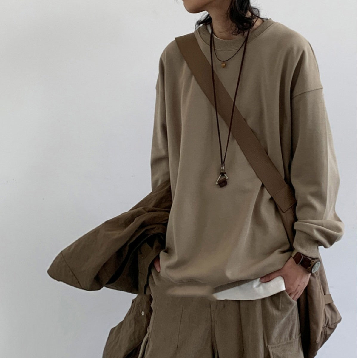 Solid Color Loose And Versatile Top Academy Style