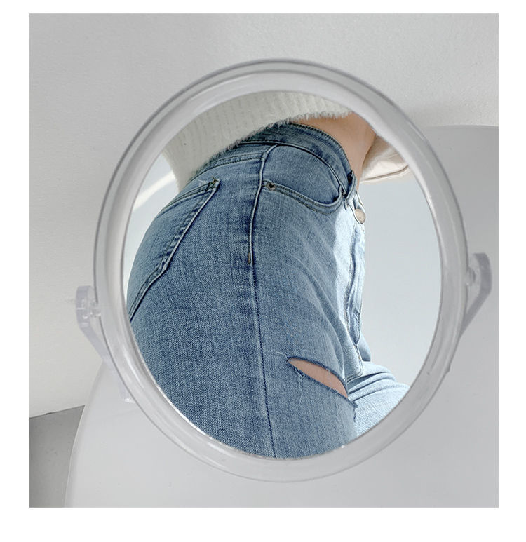 Ripped Jeans Women's High Waist Slimming Pants With Hips