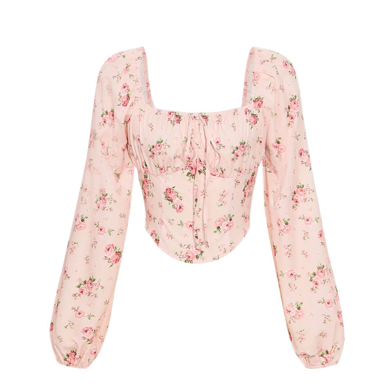 Women's Long Sleeve Floral Blouse