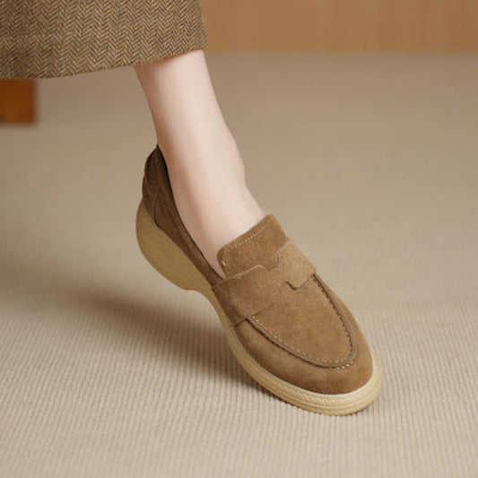 Womens High-heeled Wedge Slip-on Shoes