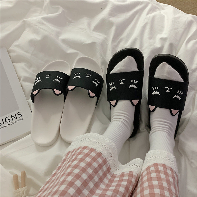 Cartoon Cat Indoor Home Non-slip Flat Sandals