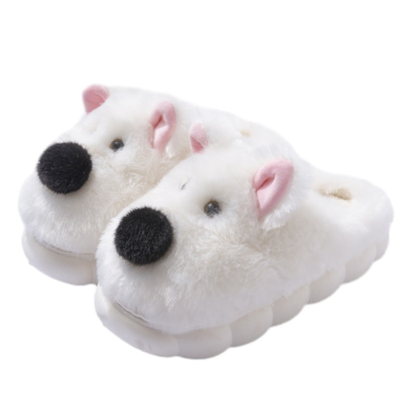 Women's Cotton Slippers For Winter Indoor Home Warmth With Fleece