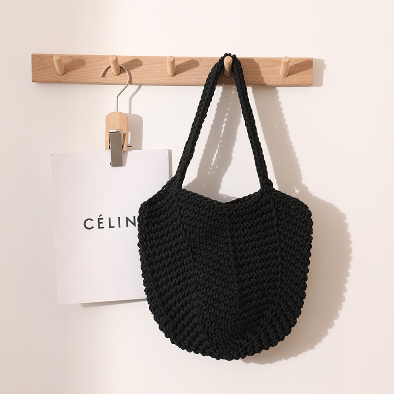 Single Shoulder Cotton Thread Woven Bag