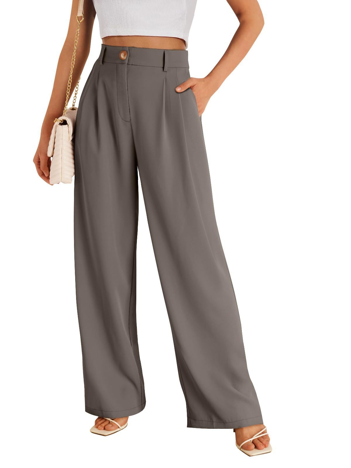 Women's Pocket High Waist Straight All-matching Casual Zipper