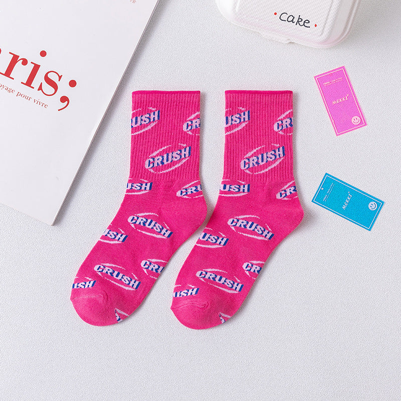 Spring Summer Street Letter Ins Sporty Women's Socks