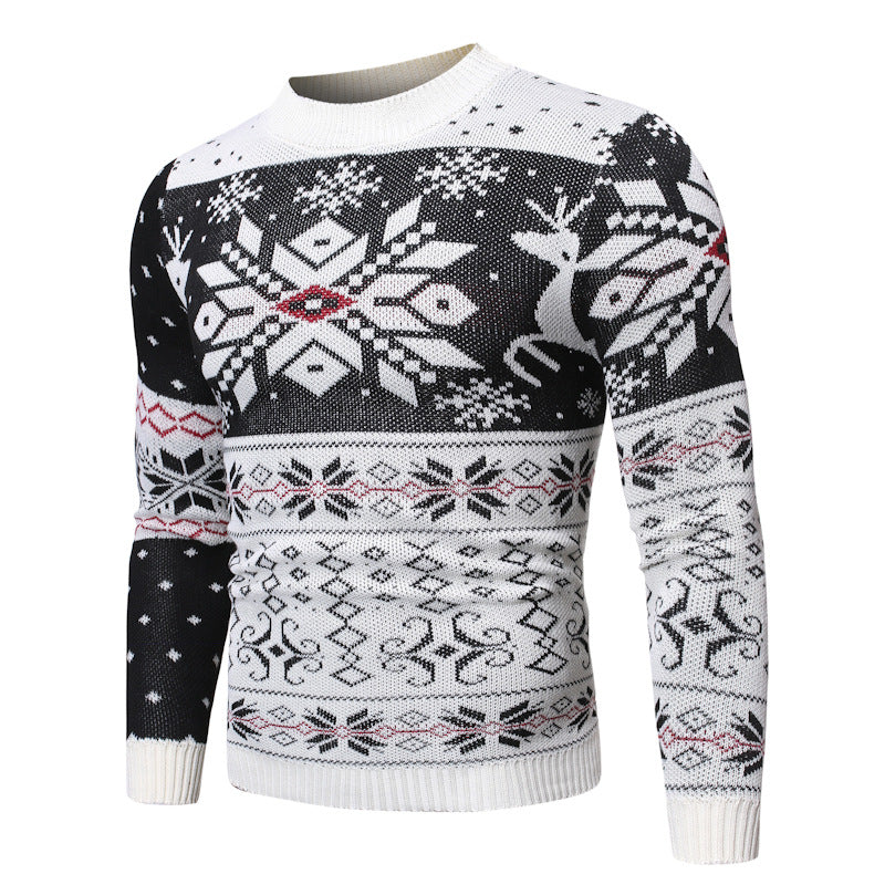 Men's Christmas Fawn Contrast Color Fashion Versatile