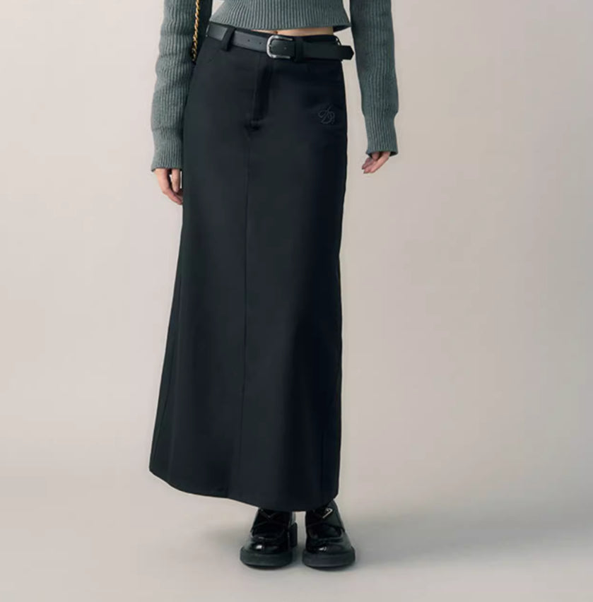 Women's Autumn And Winter Grey Loose A-line Skirt