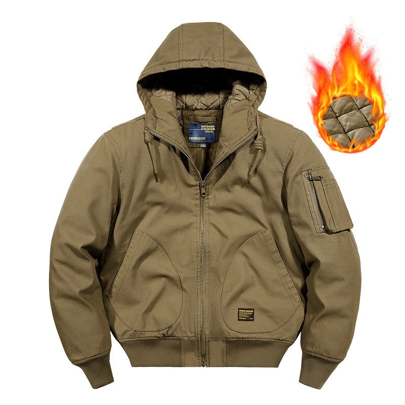 Casual Flight Hooded Jacket Men's Coat Loose