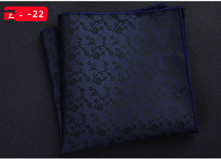 Men's Textured Retro Embroidery Jacquard Square Scarf