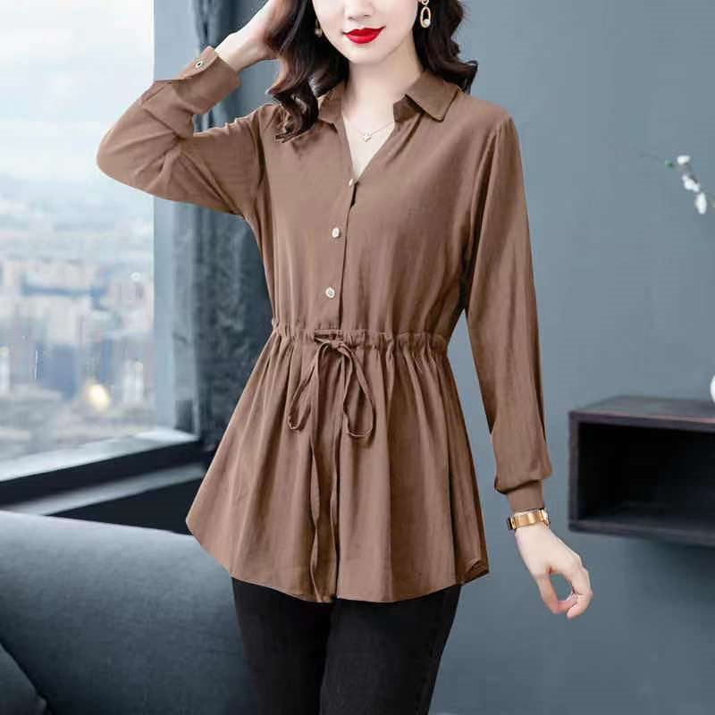 Middle-aged And Elderly Women's Chiffon Shirt