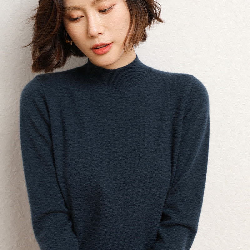 Half Turtleneck Women's Knitted Warm Bottoming Sweater