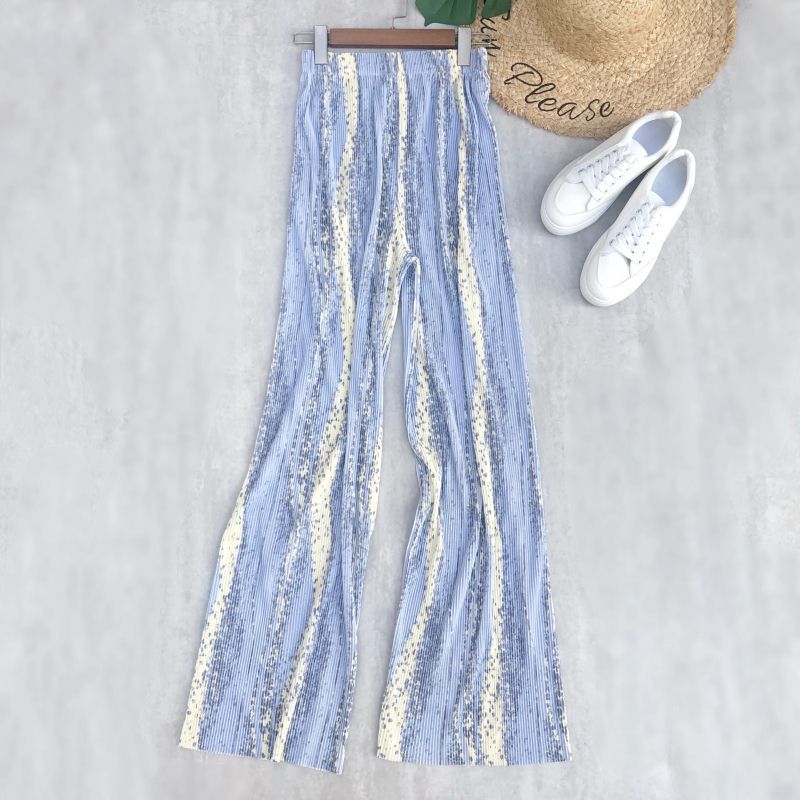 Spring And Summer Women's Wide-legged Pants High Waist Pleated