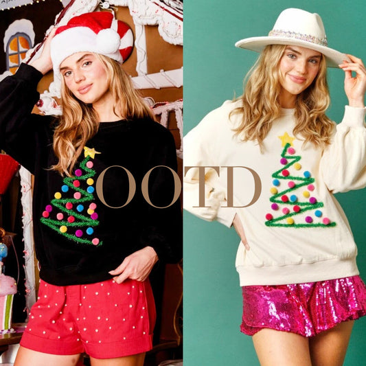 New Christmas Tree Women's Sweatshirt Hoodie Autumn Winter Long Sleeve Sweater Pullovers Festival Female Clothing