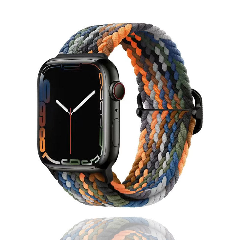Metal Magnetic Buckle Nylon Braided Stretch Strap
