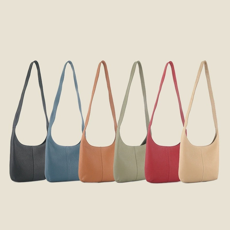 Leather Women's Casual Zip Crossbody Bag
