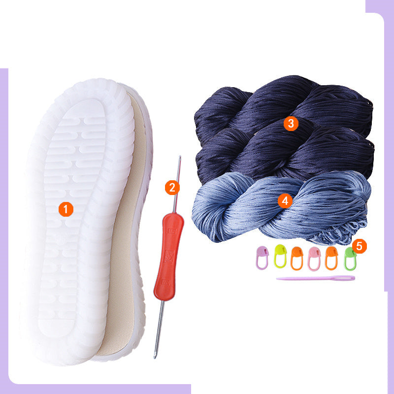 Handwoven Hollow Thread Crystal Sole Bean Shoe Material Bag