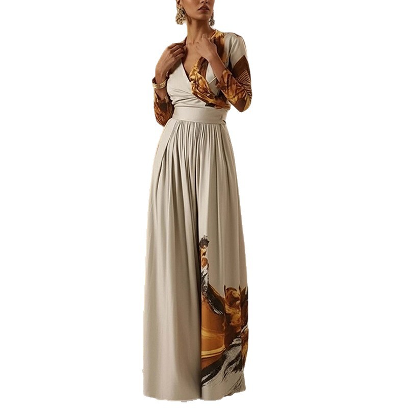 Stylish And Minimalist Womens Long Sleeve Wide Leg Jumpsuit