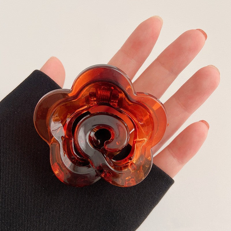 New Small Fragrant Wind Camellia Temperament Back Of The Head To Grab The Clip