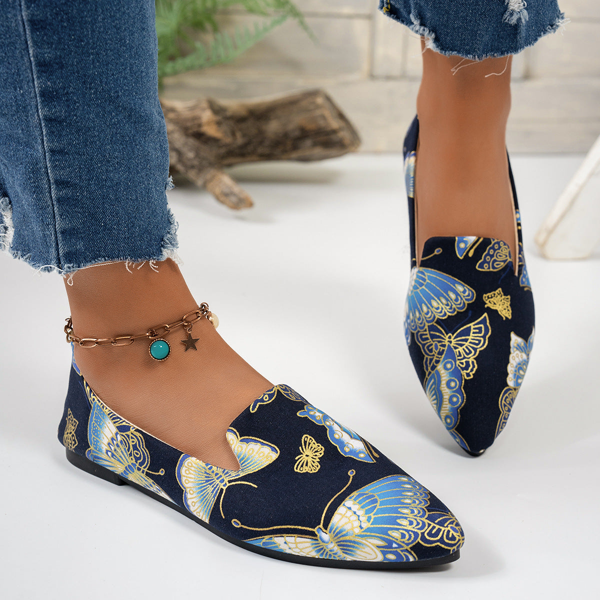 Casual Flat Pointed Toe Women's Thin Shoes