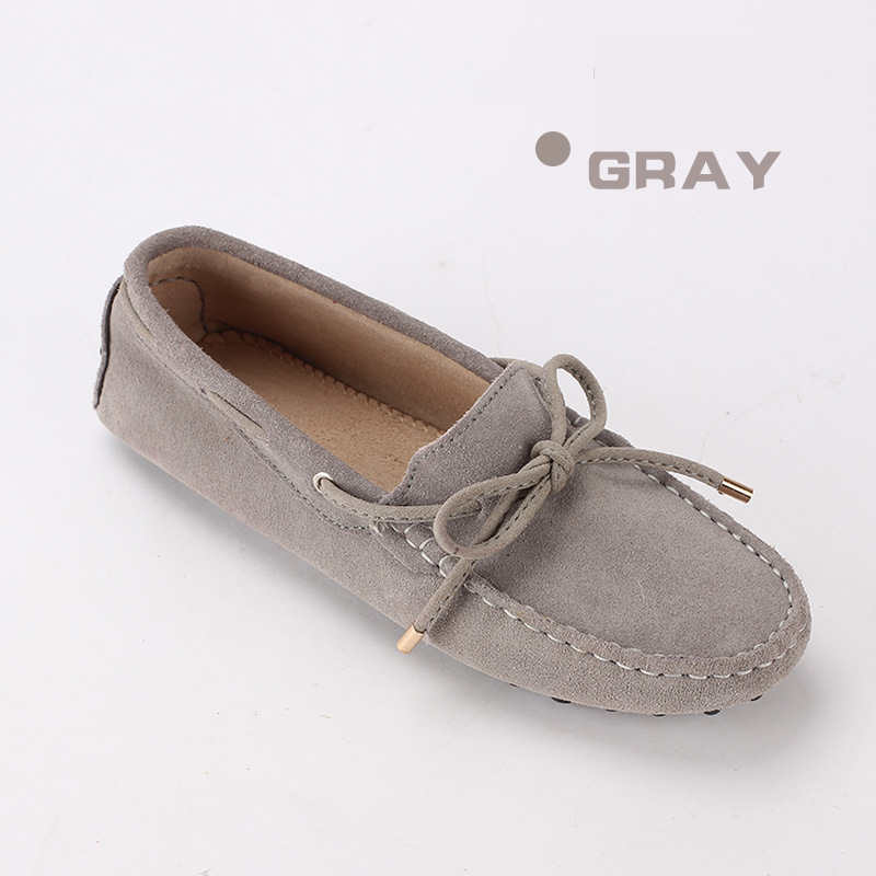 The New Bowknot All-match Leather Breathable Shallow Flat Shoes