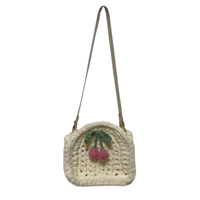 Material Self-made Cloth Line One-shoulder Messenger Bag