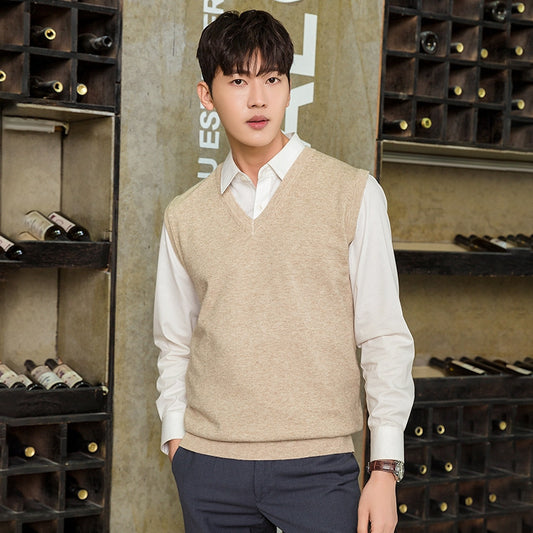 Pullover Knitting Men's Vest Autumn And Winter Clothing