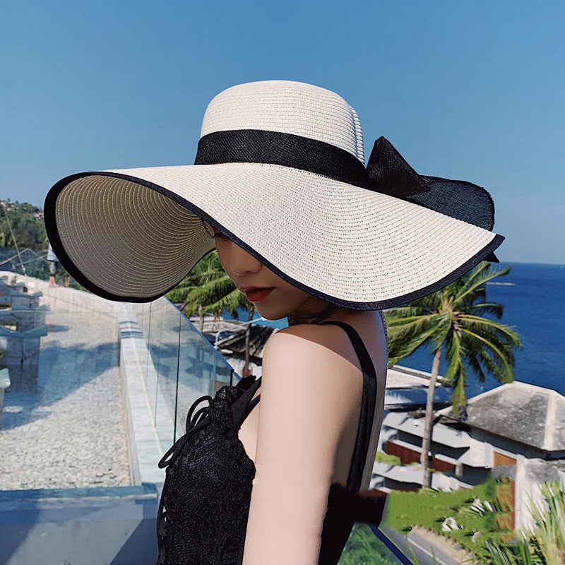 European And American Women's Large Brim Sun Protection Straw Hat