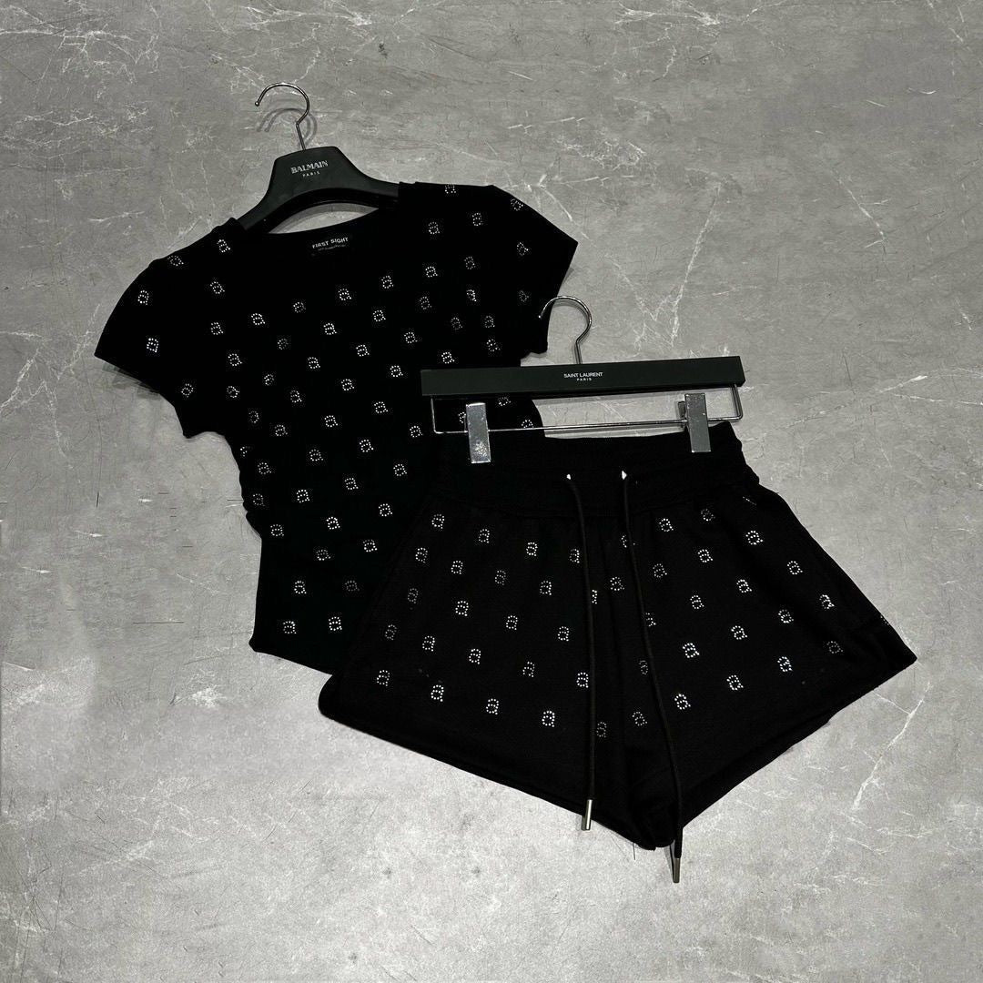 Women's Printed Short-sleeve T-shirt And Skirt Sport Two-piece Set
