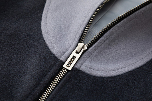 Men's Autumn And Winter Special-interest Design Woolen Patchwork Jacket Coat