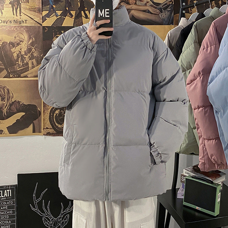 Bread Suit Stand Collar Korean Version Ins Casual Solid Color Padded Jacket