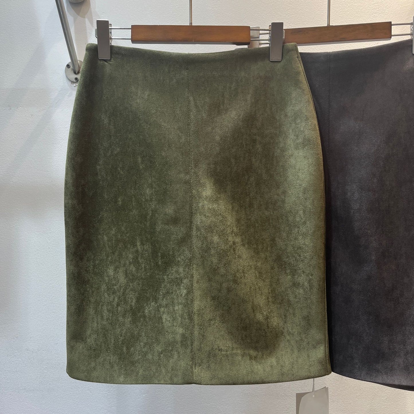 Women's Fashionable All-match High Waist Slimming Suede Textured Skirt