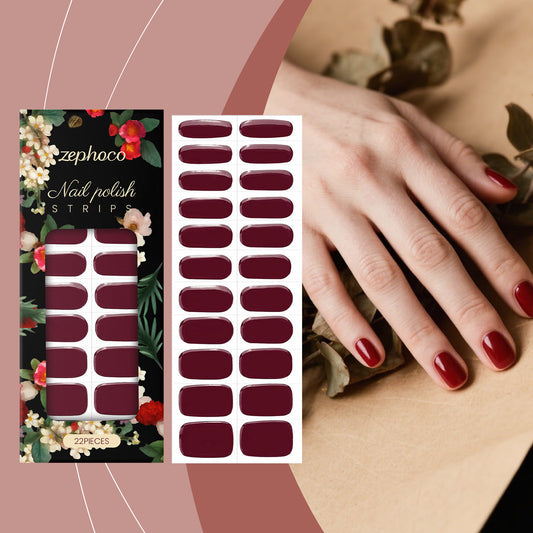 Durable Waterproof Elegant Red And Beautiful Nail Stickers