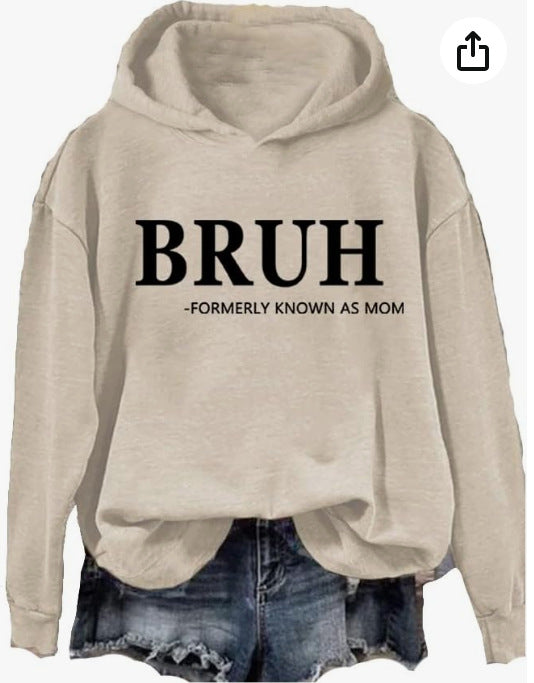 Independent Station Women's Fashion Printed Casual Hooded Long Sleeve Sweater