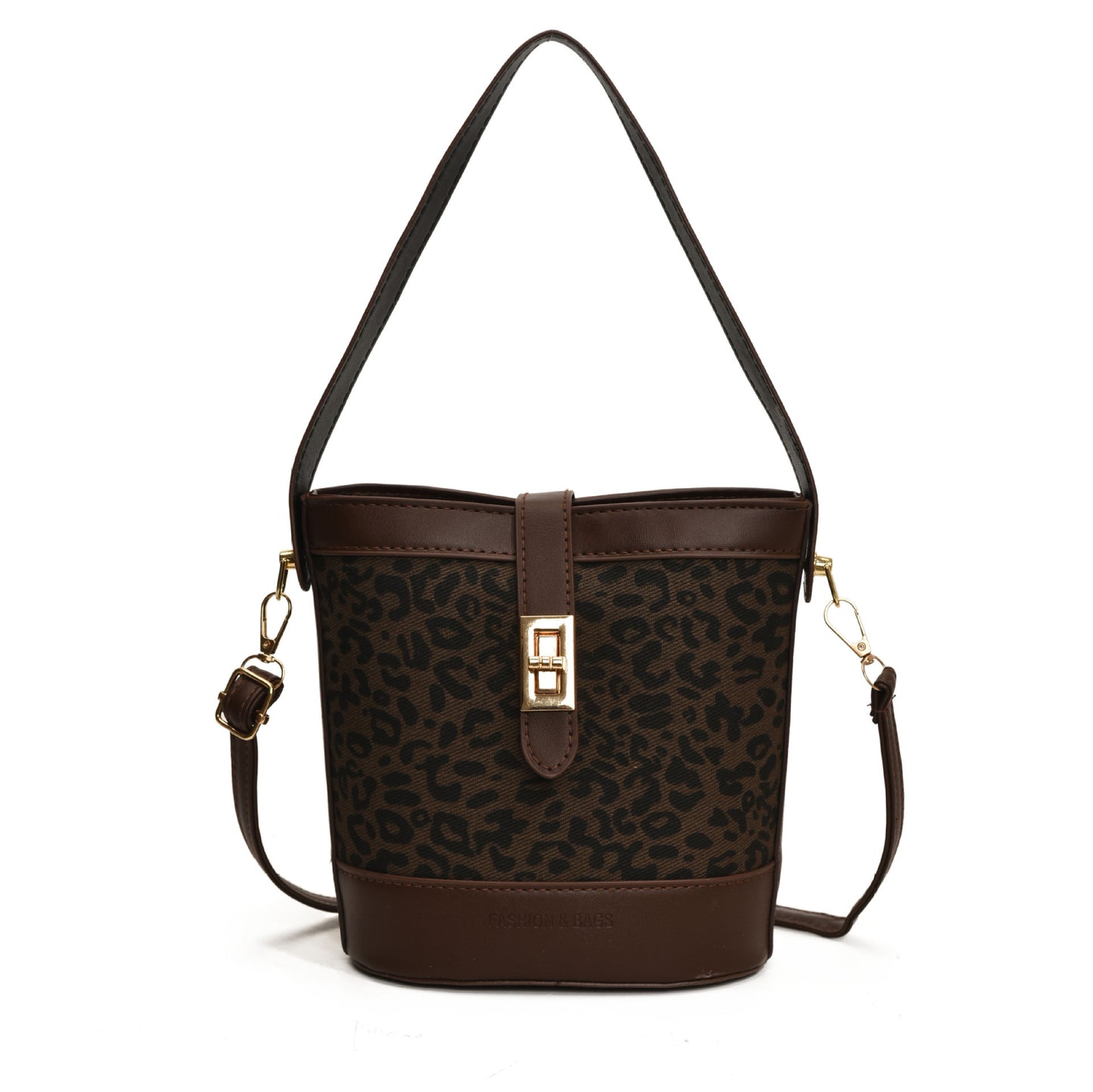 Suede Portable Bucket Bag Retro Crossbody