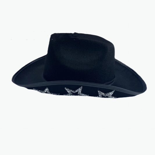 Western Cowboyhat Rhinestone Five-pointed Star Fedora Hat